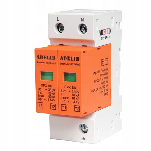 OGRANICZNIK OCHRONNIK PRZEPIĘĆ B+C T1 T2 2P AC na Arena.pl