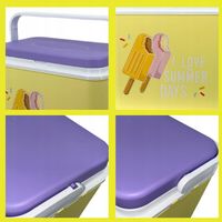 Kolorowa Lodówka turystyczna pasywna 24L wzór Lody grafika odporna na UV