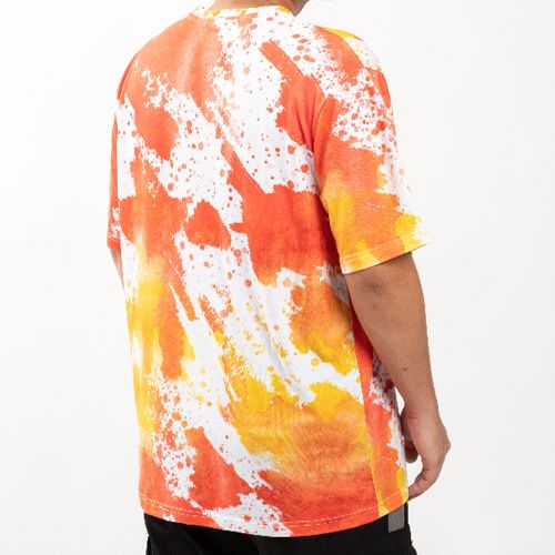 Koszulka Cotton-Like Bleached Leopard Dreams Orange do sublimacji L zdjęcie 5