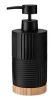 Dozownik do mydła z pompką CAMINO czarny matowy polyresin loftowy boho
