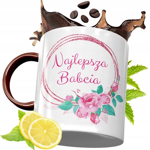 Kubek Bordowy Dla Babci Na Urodziny Prezent Z Nadrukiem Ze Zdjęciem na Arena.pl