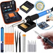 Lutownica precyzyjna kolbowa 19w1 regulacja 60W organizer odsysacz