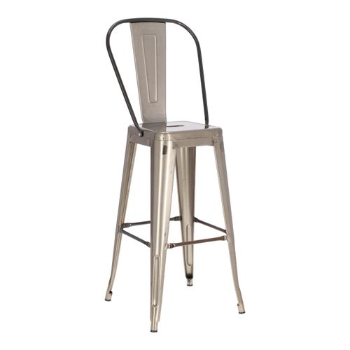 Hoker Paris Back 75cm. metaliczny insp. Tolix na Arena.pl