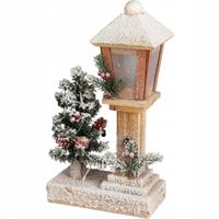 DEKORACJA ŚWIĄTECZNA LATARNIA LED NA BATERIE ŚWIECĄCA 37 cm NA ŚWIĘTA