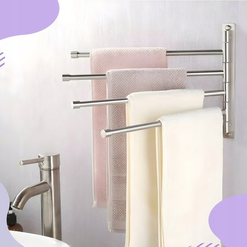 WIESZAK NA RĘCZNIKI ŁAZIENKOWY OBROTOWY ALUMINIOWY ŚCIENNY DO ŁAZIENKI na Arena.pl