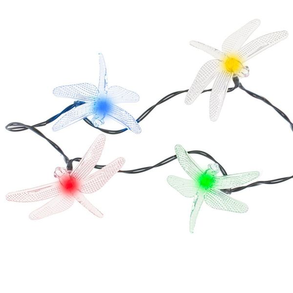 Lampki ogrodowe solarne ważki 6,5m 30LED multikolor zdjęcie 7