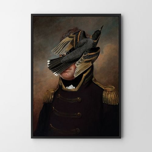 Plakat pop art portret generał ptaszek 21x29,7 cm A4 na Arena.pl