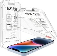 Szkło hartowane iPhone 14/13 Pro 6.1 MOBDIK 2szt + ramka montażowa