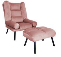 FOTEL TOKIO ROZKŁADANY Z PODNÓŻKIEM N. CZARNA MG58