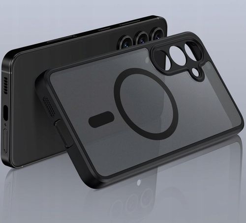 Etui do SAMSUNG S23 5G do MagSafe CZARNY MAT Szkło z czytnikiem linii na Arena.pl