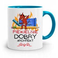 Kubek Błękitny Architekta Piekielnie Dobry Prezent Z Nadrukiem Ze Zdjęciem