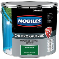NOBILES CHLOROKAUCZUK DO METALU BETONU ZIELONY LIŚCIASTY 6002 POŁYSK 10L