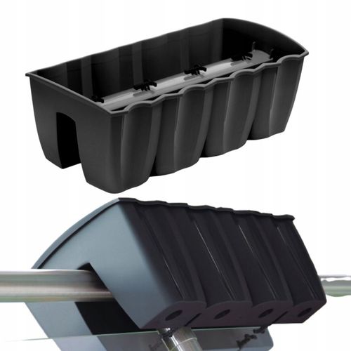 3x Skrzynka na balustradę DCRO600, Doniczka balkonowa +keramzyt 5l Antracyt na Arena.pl