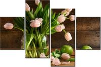 140CM 70 OBRAZ PUDROWY TULIPAN ŚCIENNY