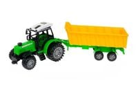 duży traktor ciągnik rolniczy z przyczepą naczepa 666-115c
