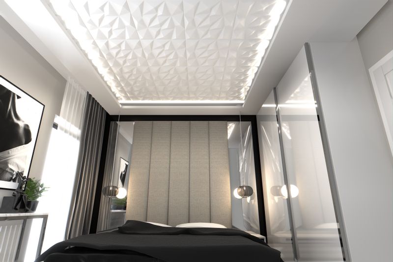 Białe Piankowe Kasetony Sufitowe panele ścienne 3D Brylant zdjęcie 3