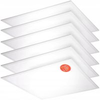 6x Panel LED 60x60 Podtynkowy Plafon Sufitowy kaseton BIAŁY lampa Oprawa