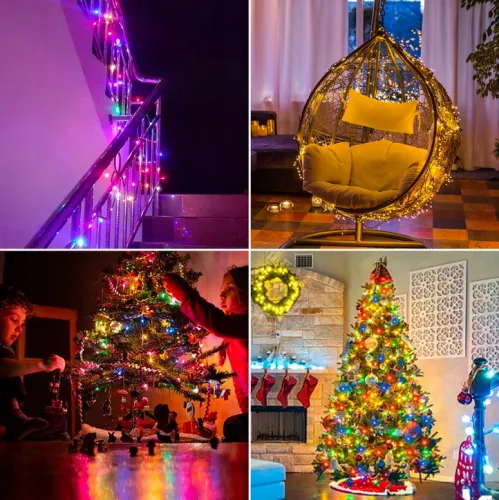 Lampki Świąteczne 500 Led Choinkowe Dekoracyjne IP44 Zewnętrzne 32m RGB na Arena.pl