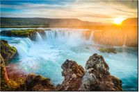 120CM 80CM OBRAZ ŚCIENNY WODOSPAD GODAFOSS