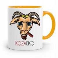 Kubek Żółty Śmieszny Zabawny Kozacko Prezent Z Nadrukiem Ze Zdjęciem