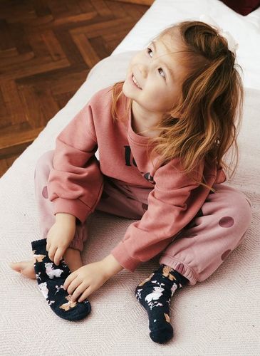 SKARPETY DZIECIĘCE WZOROWANE 014 32-34 wzór - dziewczynka na Arena.pl