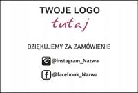 naklejki DZIĘKUJEMY ZA ZAMÓWIENIE z LOGO 50szt