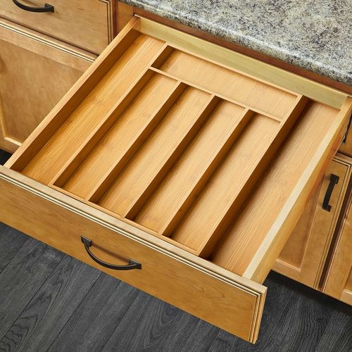 WKŁAD ORGANIZER DO SZUFLADY KUCHENNEJ NA SZTUĆCE BAMBUSOWY PREMIUM XXL 55cm na Arena.pl