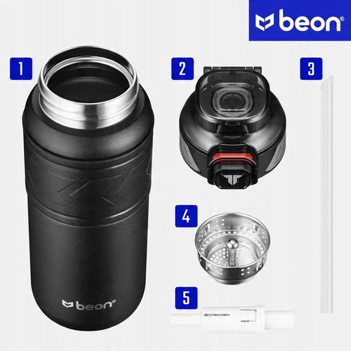 KUBEK TERMICZNY NA KAWĘ HERBATĘ DO SAMOCHODU SZCZELNY ANTYPOŚLIZGOWY 500 ml na Arena.pl