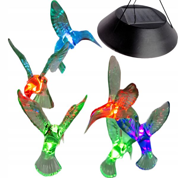LAMPKI GIRLANDA LED KOLIBRY SOLARNE DO OGRODU zdjęcie 2
