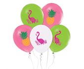 Balony lateksowe flamingi ananasy, 5 szt.