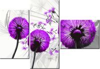 100CM 80 OBRAZ 3 ELEM DMUCHAWCE FIOLECIE ŚCIENNY