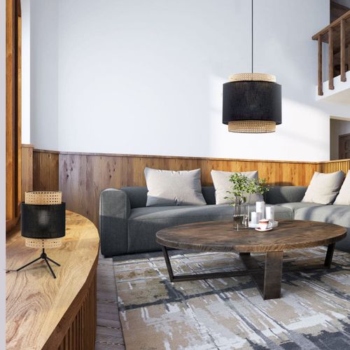 Ażurowa lampa wisząca Boho 6542 TK Lighting ratanowa brązowa czarna na Arena.pl