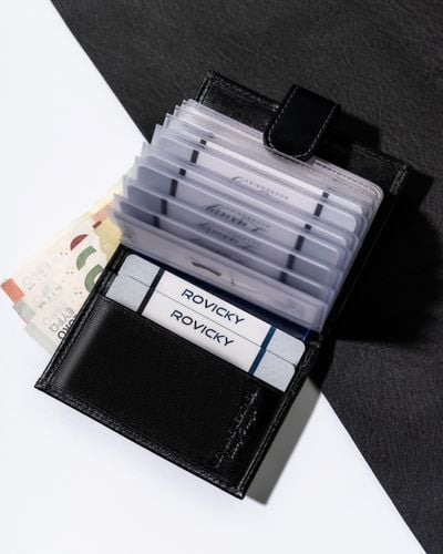 skórzane etui na karty tw-04-rvt black na Arena.pl