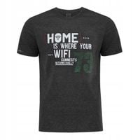 Koszulka męska antracytowa Milobor Rozmiar - M