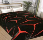 Koc AKRYLOWY narzuta 160x210cm - CZARNO CZERWONY + Walizka