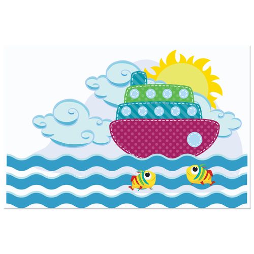 Obraz Drukowany 60X40 Patchworkowy Statek na Arena.pl