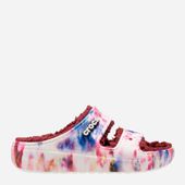 Klapki damskie z futerkiem Crocs Classic Cozzzy Tie Dye Graphic CR208118