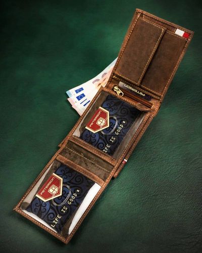 skórzany portfel męski z patriotycznym wzorem - peterson na Arena.pl