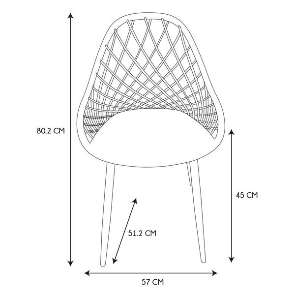 Krzesło Malaga szare ciemne zdjęcie 4