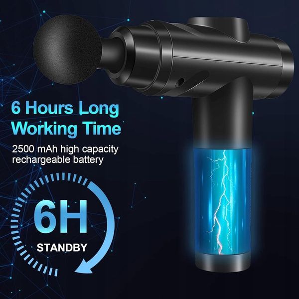 PISTOLET DO MASAŻU MASAŻER DO PLECÓW CIAŁA MASSAGE GUN 30 PRĘDKOŚCI 10 GŁOW zdjęcie 6