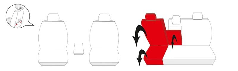Honda CR-V IV Pokrowce dopasowane na fotele zdjęcie 6