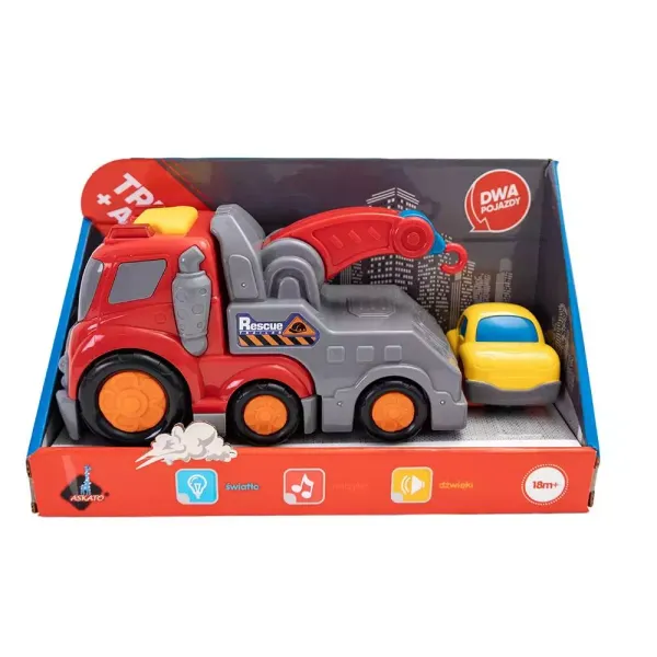 Zestaw autek 2w1 - Dźwig i mini autko zdjęcie 1