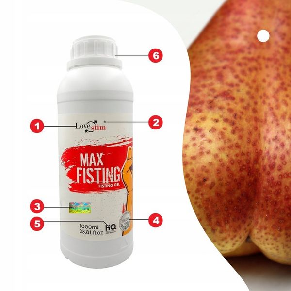 MAX FISTING GEL 1000ml ŻEL DO MAXYMALNEGO FISTINGU zdjęcie 5