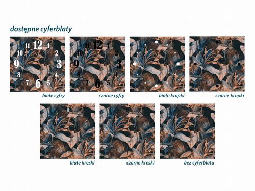 ZEGAR SZKLANY PROSTOKĄTNY - Liście na Arena.pl