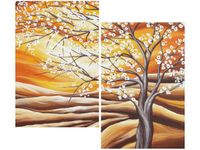 80X70CM KWITNĄCE DRZEWO DUO OBRAZ
