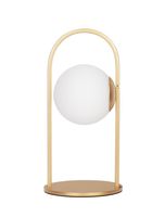 Złota lampa stołowa YARA LE42734 LED do pokoju kulista ball