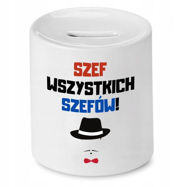 Skarbonka Dla Szefa Szefowa Szef Wszystkich Szefów Z Nadrukiem Ze Zdjęciem zdjęcie 1