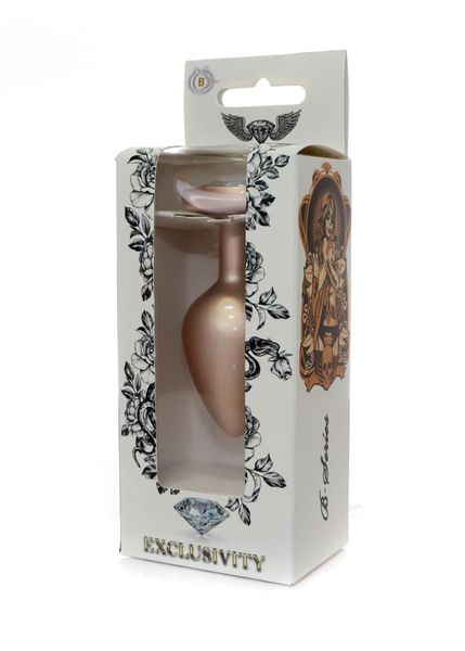 Plug-Jewellery Pearl Gold Heart PLUG- Clear M zdjęcie 7