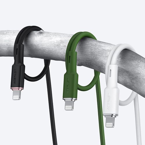 Kabel przewód do iPhone MFI USB-C - Lightning 30W 3A 1.2m czarny na Arena.pl