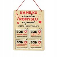 PREZENT NA WALENTYNKI BON DLA NIEGO NIEJ PREZENT